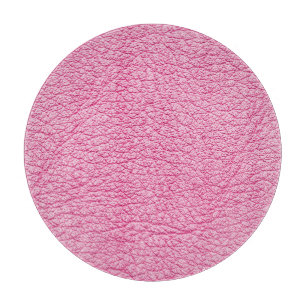 Nah-up rosa Leder, texturierter Hintergrund. Schneidebrett