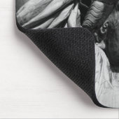 Nah-up-Schwarz-weiße Freiheitsstatue New York Mousepad (Ecke)