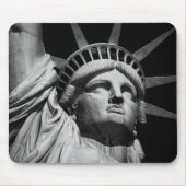 Nah-up-Schwarz-weiße Freiheitsstatue New York Mousepad (Vorne)