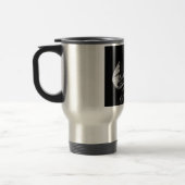 Nah-up-Schwarz-weiße Freiheitsstatue New York Reisebecher (Links)