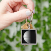 Nah-up-Sicht auf den Jupiter-Planeten Schlüsselanhänger (Hand)