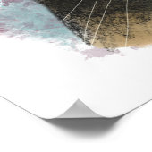 Nah Up Tabby Cat Realistisch Zeichnend Poster (Ecke)