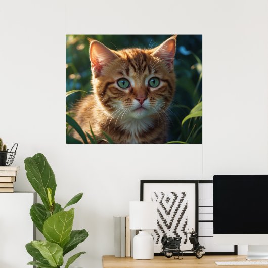 *~* Nah Up Tabby Kitty Cat 5:4 Feline Kitten Poster (Heimbüro)
