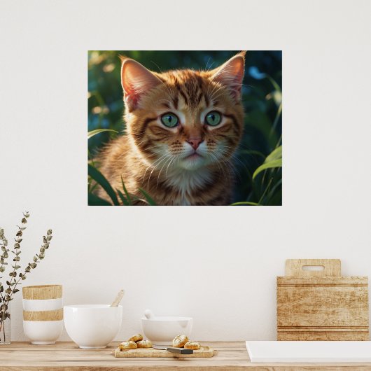 *~* Nah Up Tabby Kitty Cat 5:4 Feline Kitten Poster (Küche)