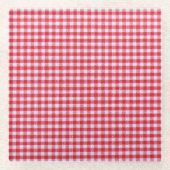 Nah-Up-Tablett mit roter Schachtel. Glasuntersetzer (Vorderseite)