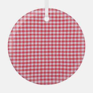 Nah-Up-Tablett mit roter Schachtel. Ornament Aus Glas