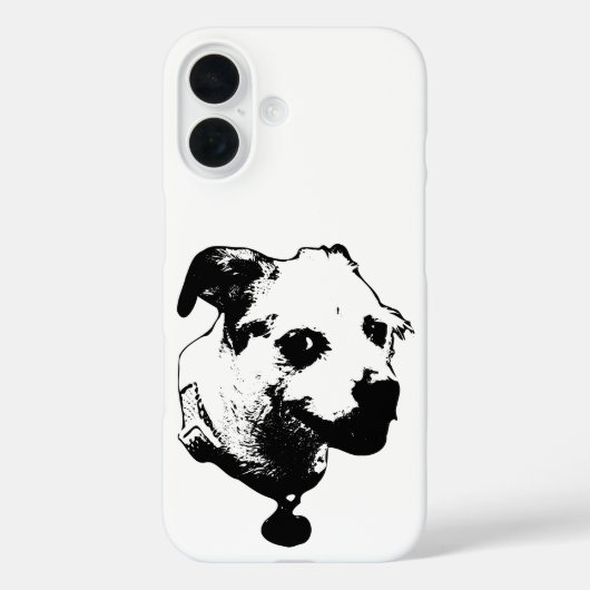 Nah-Up Terrier Mix Art iPhone Case (Rückseite)
