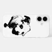 Nah-Up Terrier Mix Art iPhone Case (Rückseite (Horizontal))