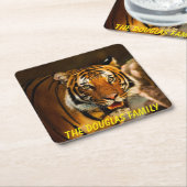 Nah-up Tiger Rechteckiger Pappuntersetzer (angewinkelt)
