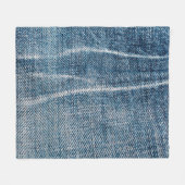 Nah-up von Denim Tuch. Fleecedecke (Vorderseite (Horizontal))