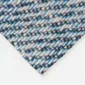 Nah-up von Denim Tuch. Fleecedecke (Ecke)