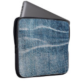 Nah-up von Denim Tuch. Laptopschutzhülle (Vorne Rechts)