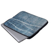 Nah-up von Denim Tuch. Laptopschutzhülle (Vorne Knopf)