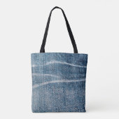 Nah-up von Denim Tuch. Tasche (Rückseite)