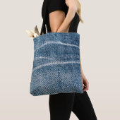 Nah-up von Denim Tuch. Tasche (Von Nahem)
