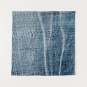 Nah-up von Denim Tuch. Wandteppich (Vorderseite (Horizontal))