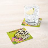 Nah-up Wild Butterfly Rechteckiger Pappuntersetzer (Vor Ort)