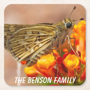 Nah-up Wild Moth Rechteckiger Pappuntersetzer