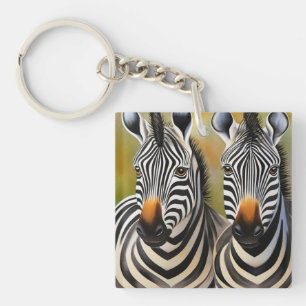 Nah Up Zebra Pair Bold und Strikte Wildnis Schlüsselanhänger