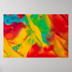 nah-upabstract-Striche mit mehrfarbiger Farbe, ar Poster