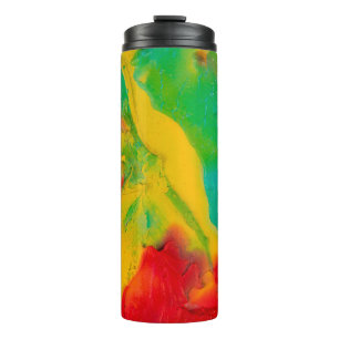 nah-upabstract-Striche mit mehrfarbiger Farbe, ar Thermosbecher