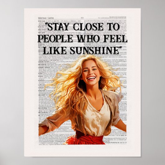 Nah zu denen bleibe, die sich wie Sonnenschein ben Poster (Vorne)