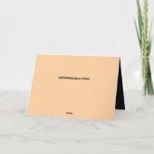 Nah zu Ihrer Grußkarte Karte (Rückseite)