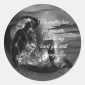 Nah zu meinem Herzen Runder Aufkleber (Vorderseite)