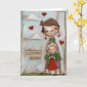 Nah zusammen, Schwestern - Geburtstagskarte Karte (Gelbe Blume)