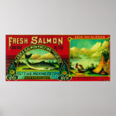 Naha Bay Salmon Can LabelNaha Bay, AK Poster (Vorne)
