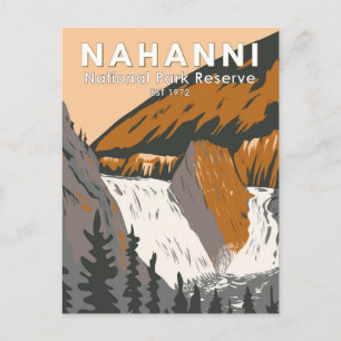 Nahanni-Nationalpark-Reservat Reise Kunst Vintage Postkarte