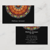 Näharbeit - Mandala Visitenkarte (Vorne/Hinten)