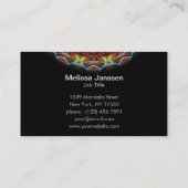 Näharbeit - Mandala Visitenkarte (Rückseite)