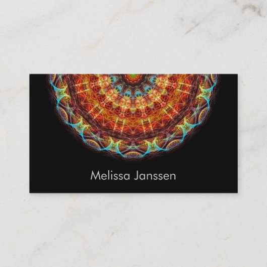 Näharbeit - Mandala Visitenkarte (Vorderseite)