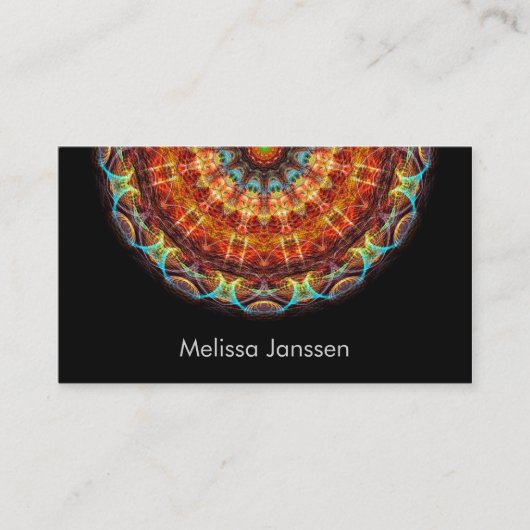 Näharbeit - Mandala Visitenkarte (Vorderseite)