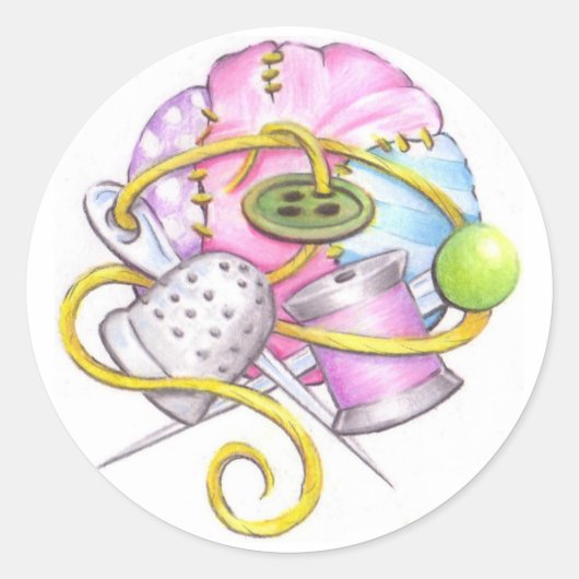 Nähaufkleber Runder Aufkleber (Vorderseite)