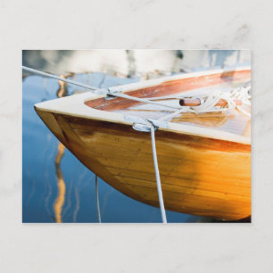 Nahaufnahme auf gebundenem oben Boot Postkarte