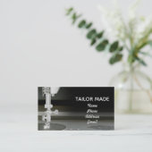 Nahaufnahme-Bild der Vintagen Nähmaschine Visitenkarte (Stehend Vorderseite)