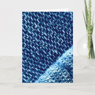 Nahaufnahme Blaue Denim-Stoffstruktur Karte