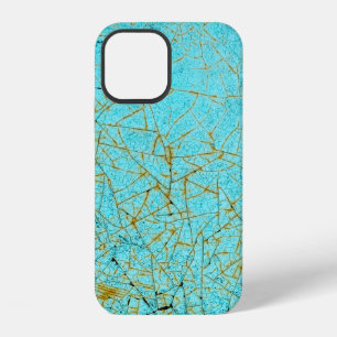 Nahaufnahme der alten, grunge Metallkarosserie Tex iPhone 12 Hülle