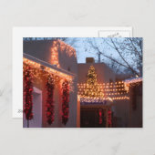 Nahaufnahme der Feiertagslichter auf Gebäude Feiertagspostkarte (Vorne/Hinten)