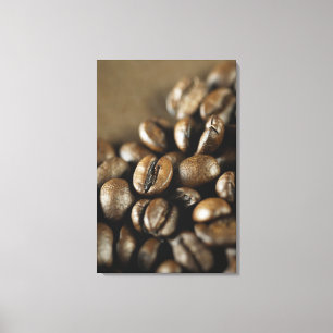 Nahaufnahme der Kaffeebohnen Leinwanddruck