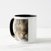Nahaufnahme der Katze (Fokus auf Auge) Tasse (Vorderseite Links)