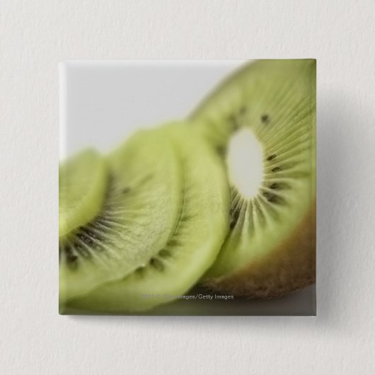 Nahaufnahme der Kiwischeiben Button (Vorderseite)