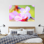Nahaufnahme der rosa Sakura Kirschblüten Leinwanddruck (Insitu (Schlafzimmer))