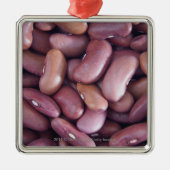 Nahaufnahme der weißer Bohnen Silbernes Ornament (Vorne)