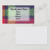 Nahaufnahme des blauen, grünen und roten Gewebes Visitenkarte (Vorne/Hinten)