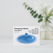 Nahaufnahme des blaues Wasser-Tropfens Visitenkarte (Stehend Vorderseite)