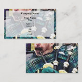 Nahaufnahme des Dudelsackspielers Visitenkarte (Vorne/Hinten)