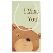 Nahaufnahme des großen Braunbären Kleine Geschenktüte (Rückseite)